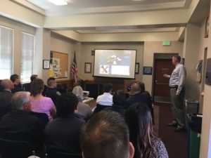 photo of attendee at meeting
