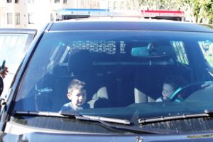 SFPD officers with Rainbow Officers with students Montessori Pre- School 